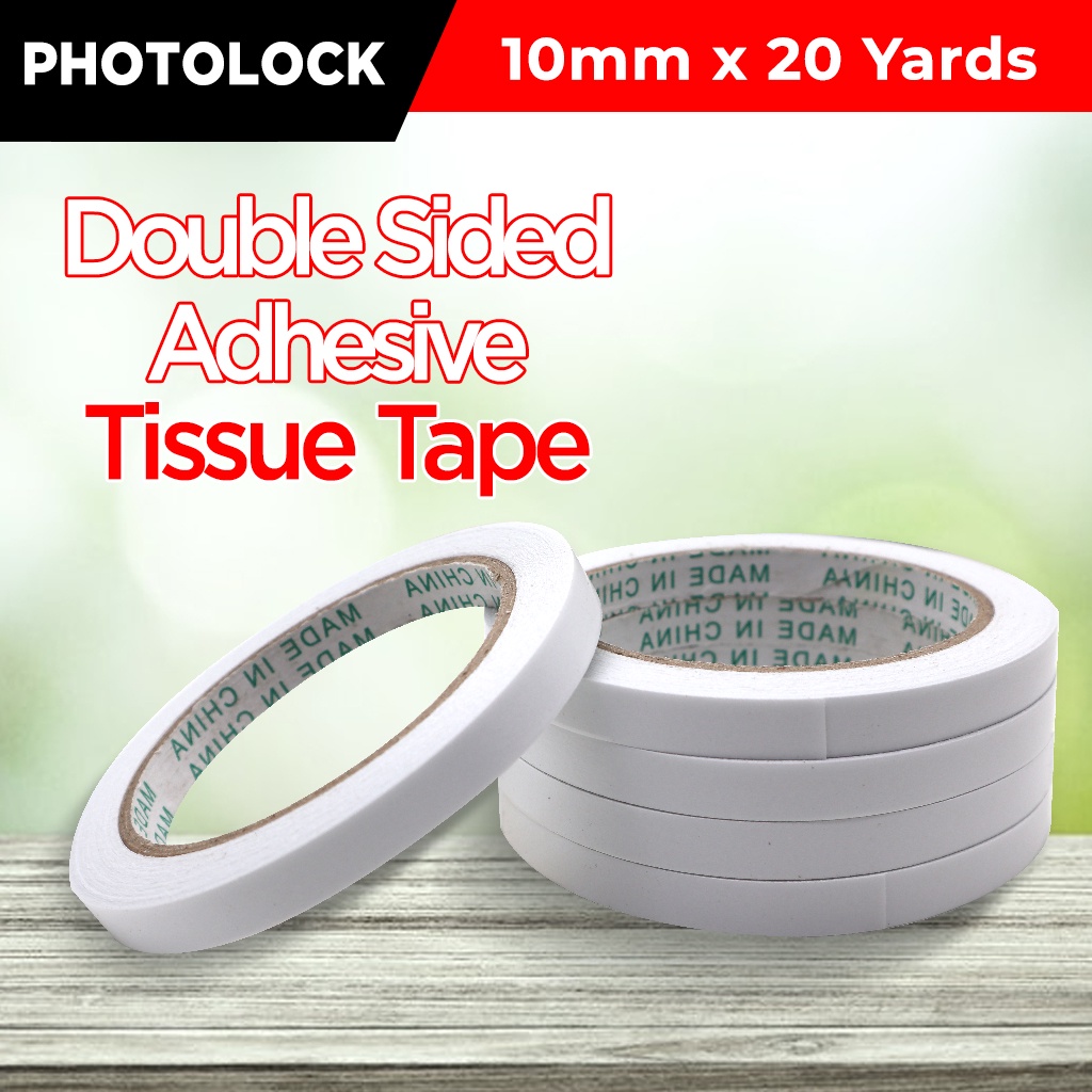 Double Sided Adhesive Tissue Tape 10mm x 20yards Shopee Philippines