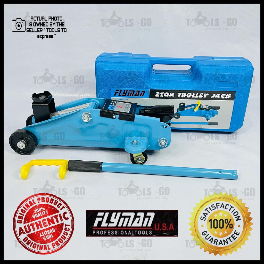 FLYMAN USA Floor Jack / Crocodile Jack / Trolly Jack 2 Tons Capacity