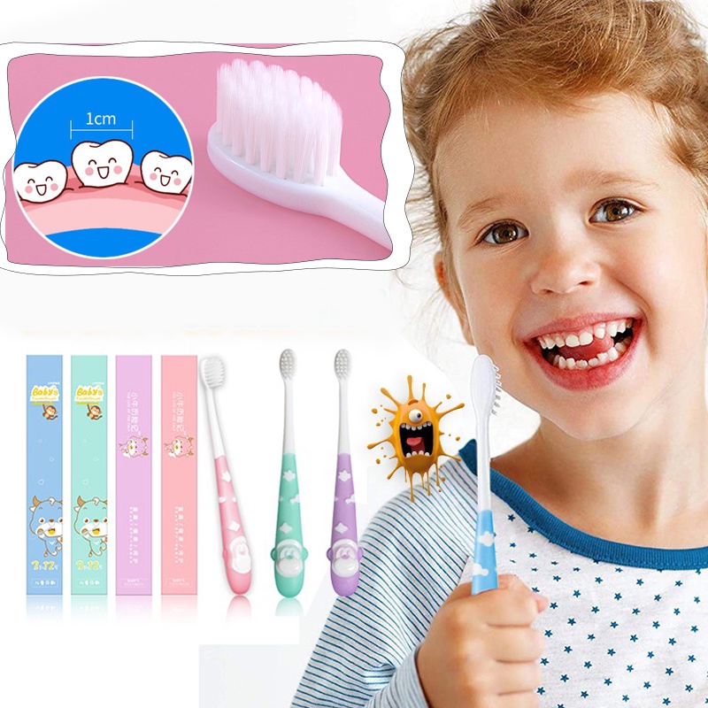 【Ready Stock】Children's Silicone Toothbrush 112Y Soft Bristles Toothbrush For Kids Baby Cartoon