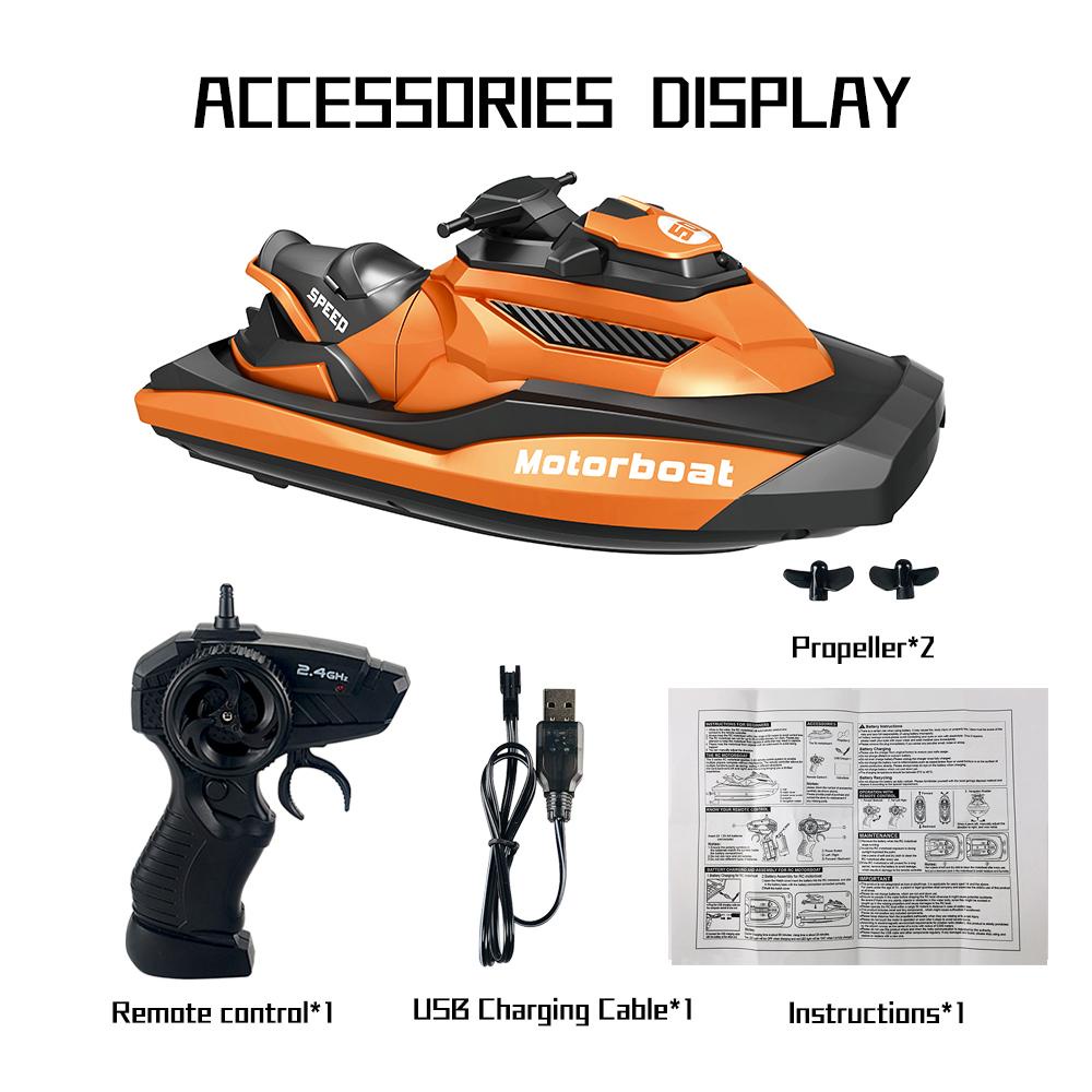 2.4G Remote Control Boat Motor Speed Boat High Speed Yacht Model