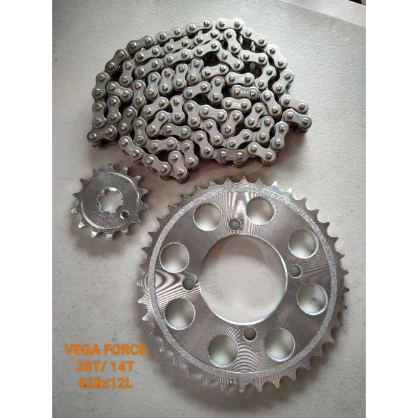 Sprocket set for Vega Force 38T/ 14T 428x120L Shopee Philippines