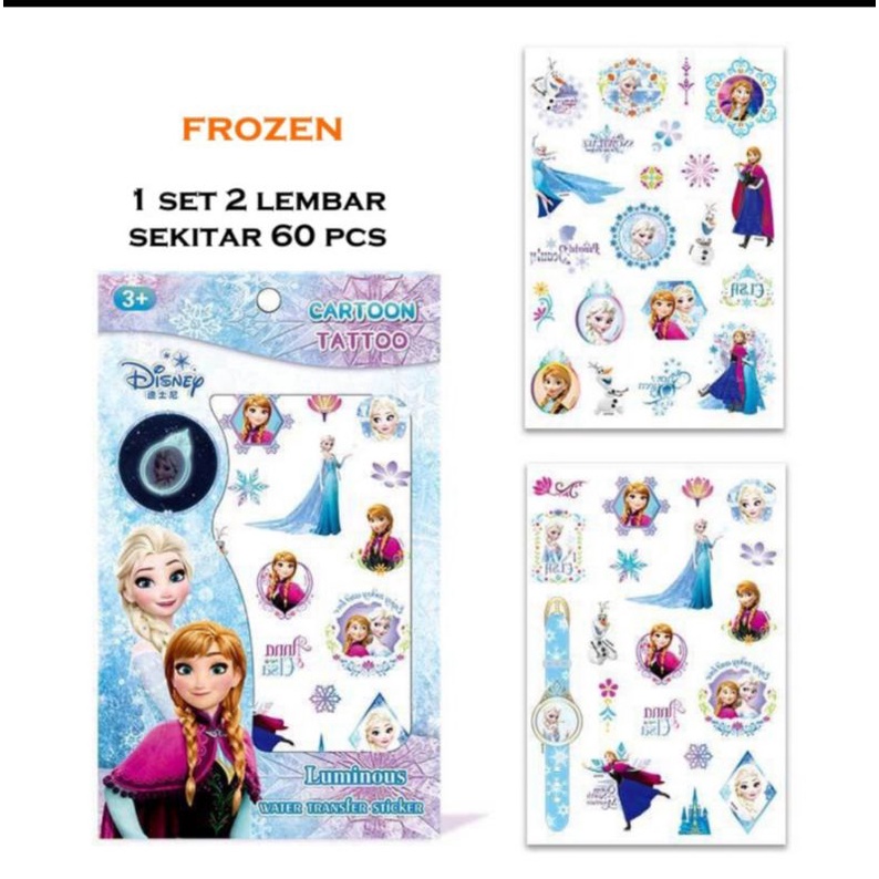 Glow in the dark Children's Tattoo Toys, princess Tattoo Toys, frozen