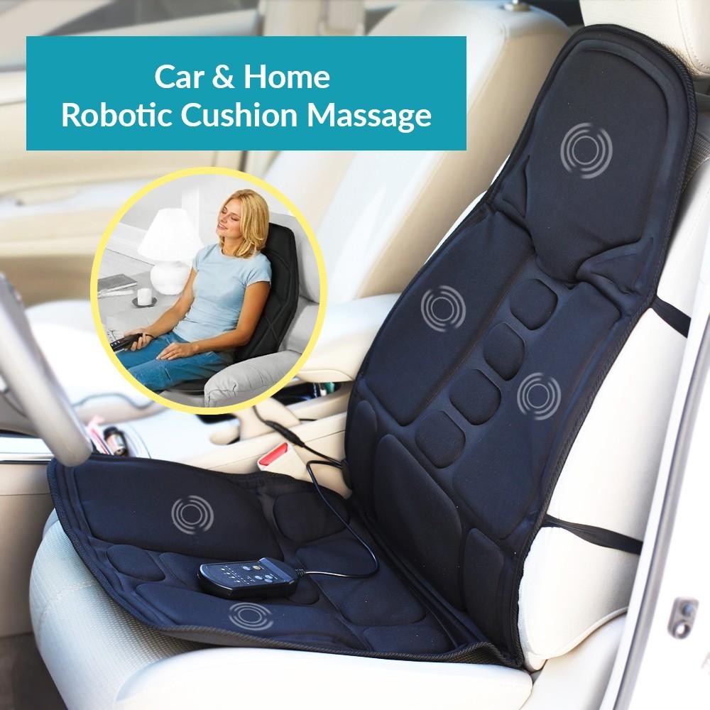 Heated Back Massage Seat Topper Car Home Office Seat Massager Heat
