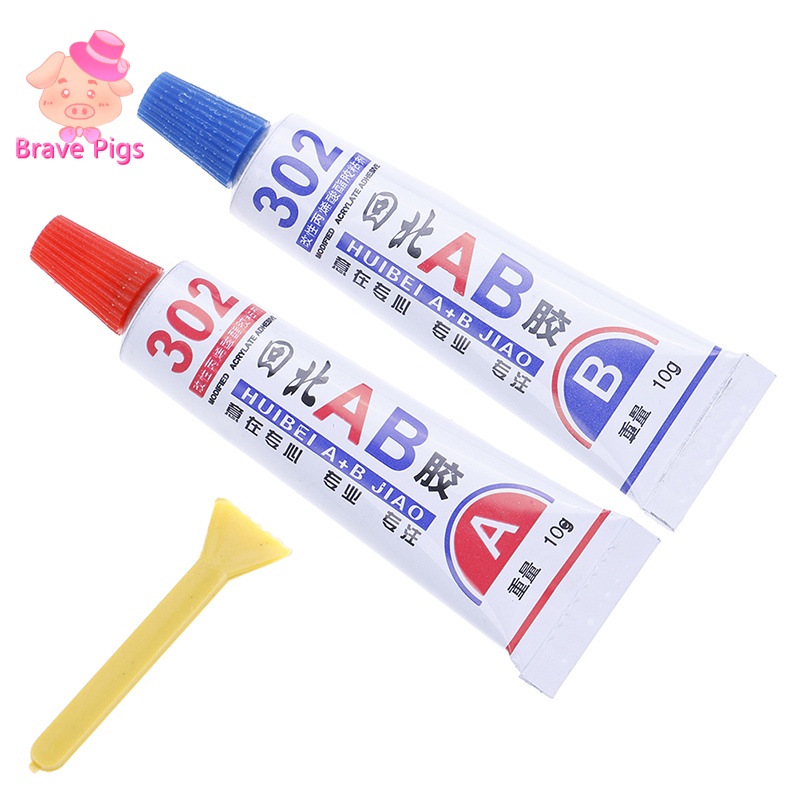 Super AB Glue 302 Strong Cyanoacrylate Liquid Epoxy Resin Leather