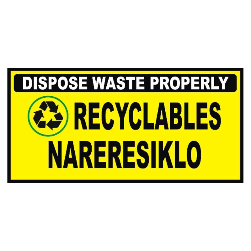 proper waste disposal signage yellow signage Shopee Philippines