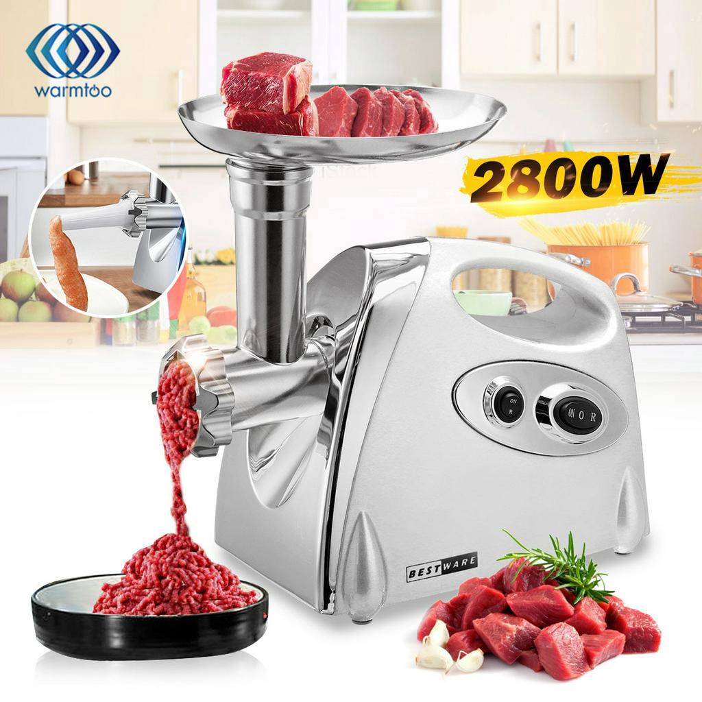 2800W Electric Meat Grinders Meat Blenders Stainless Steel Kitchen