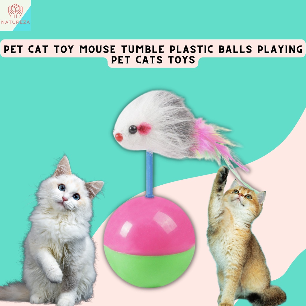 Pet Cat Toy Mouse Tumble Plastic Balls Playing Pet Cats Toys Shopee Philippines