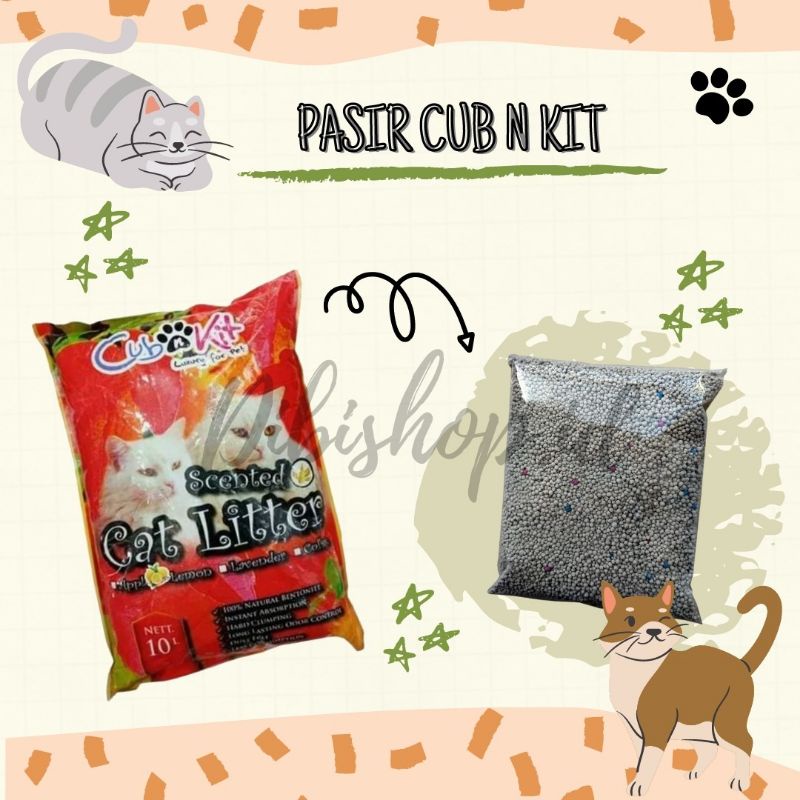 Cat Sand Cub N Kit 1 kg Fragrance Sand Paint litter Cub N Kit