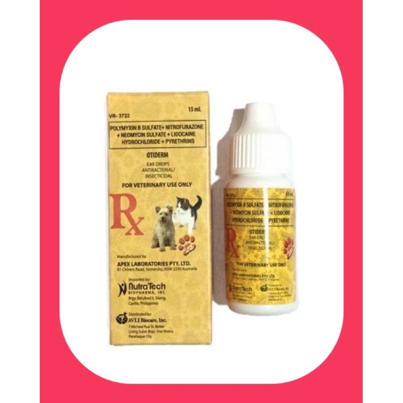 OTIDERM EAR DROPS ( ANTIBACTERIAL & INSECTICIDAL) Shopee Philippines