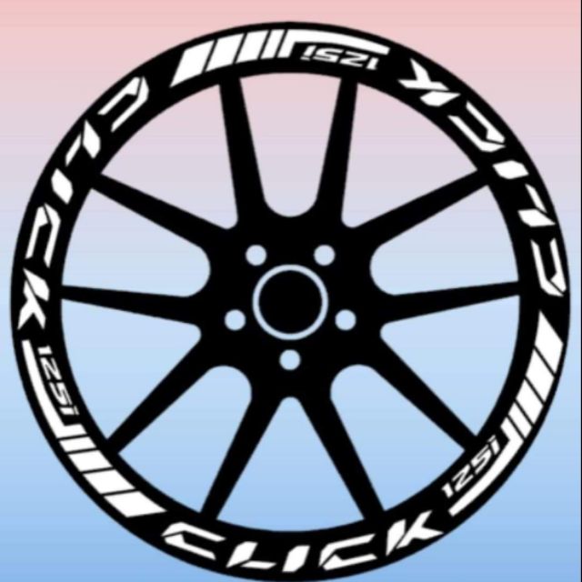 Honda click mags decals 125I 150I V1 V2 V3 (2 REAR AND 2 FRONT
