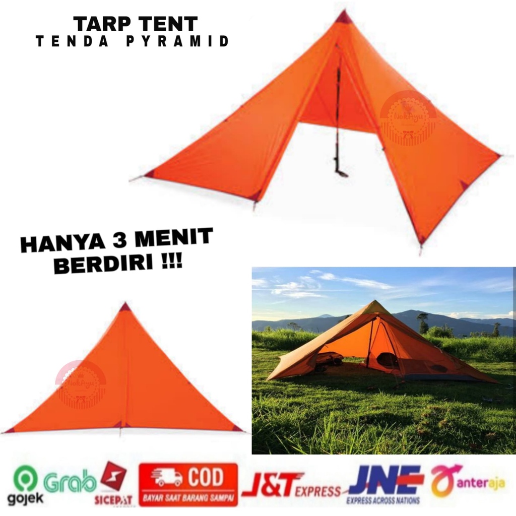 TENDA Pyramid Tarptent Pyramid Tarp Tent Waterproof Bushcraft Ultralight Camping Kitchen Anti
