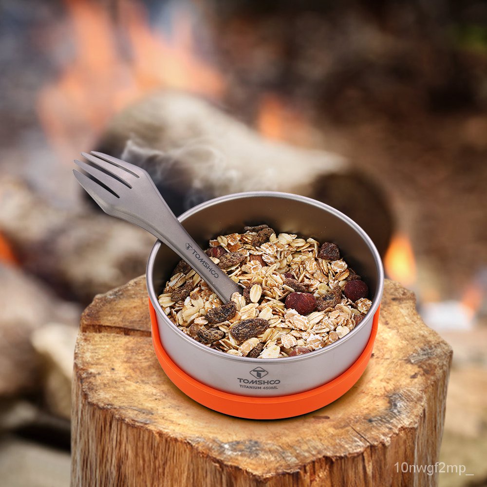 【New product】TOMSHOO Outdoor Titanium Bowl Camping Bowl Pan Pot