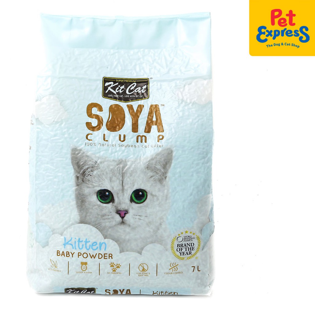 Kit Cat Soya Clump Kitten Baby Powder Cat Litter 7L Shopee Philippines