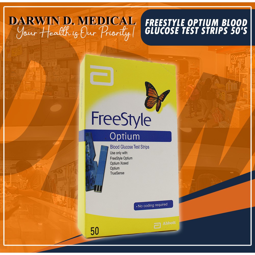 FREESTYLE OPTIUM BLOOD GLUCOSE TEST STRIPS 50'S Shopee Philippines