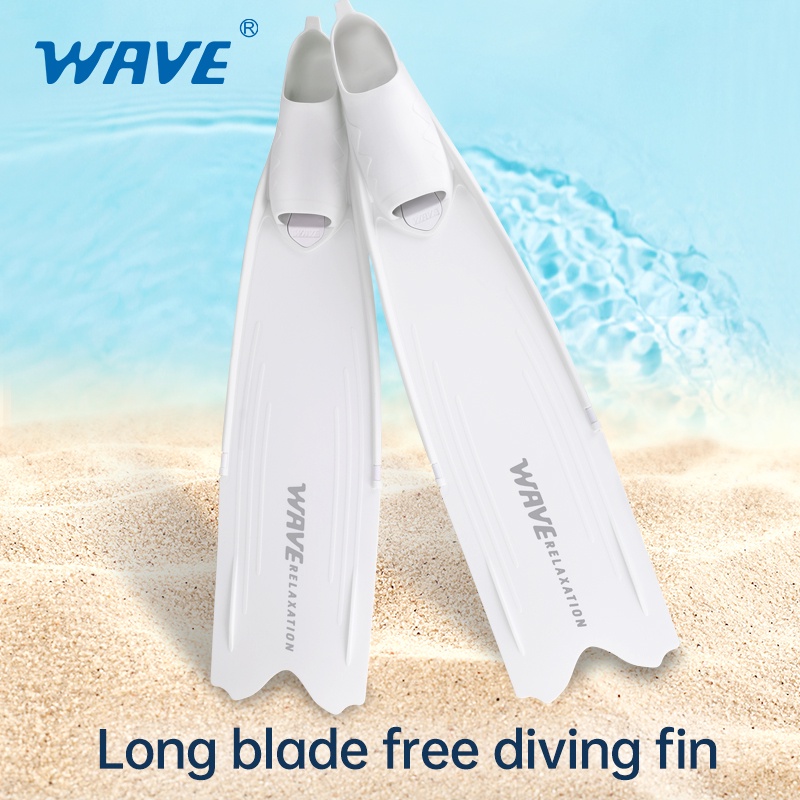 WAVE Long Freediving Fins/ Spearfishing Long Freediving Fins/Professional Diving Fins Shopee