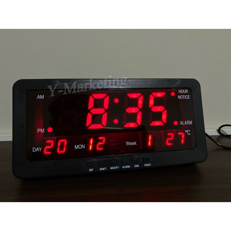 (1008) NEW LED Digital alarm Clock WallHang & Stand (Can Set 4