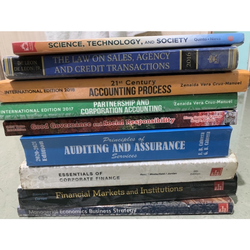 ACCOUNTING BOOKS 1ST YEAR 3RD YEAR(Partnership and corporation