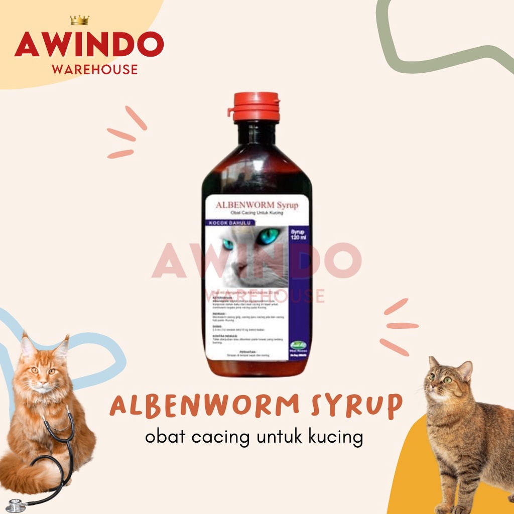 Albenworm CAT SYRUP Medicine For CAT Worm SYRUP 120ml Shopee