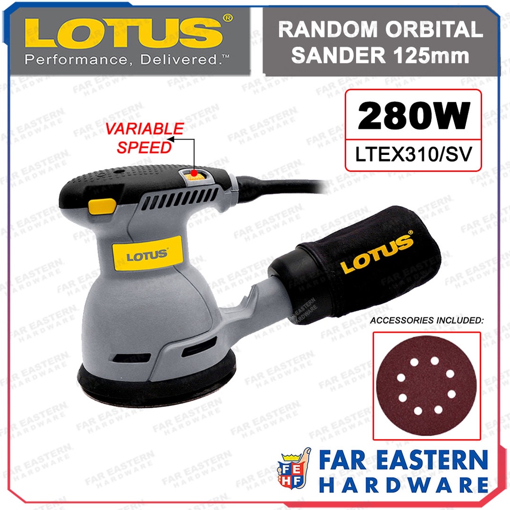 LOTUS Random Orbit Orbital Sander 125mm 280W LTEX300/VX LTEX310/SV