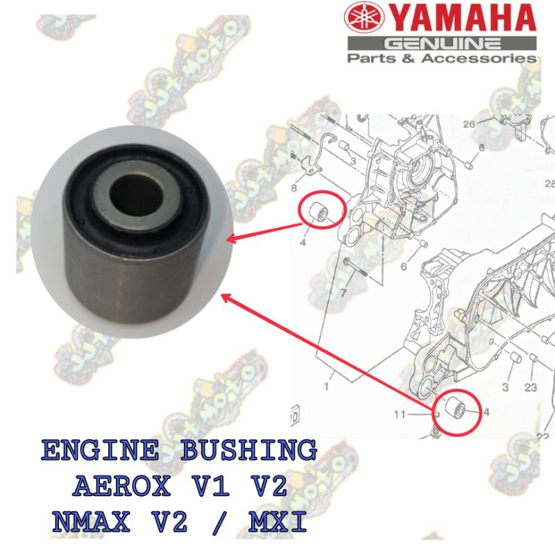 ENGINE BUSHING NMAX V2 AEROX V1 V2 MXI SOLD PER PIECE Shopee Philippines