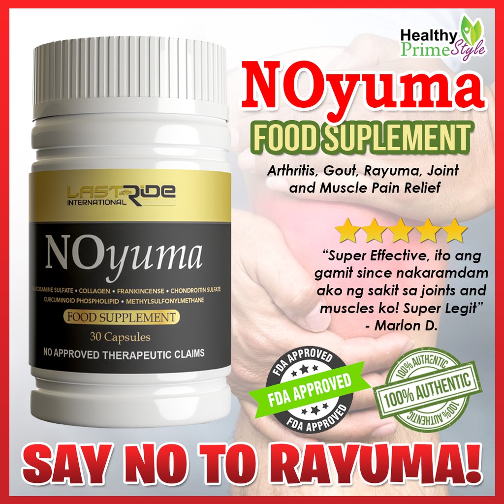 100 Original NOyuma Rayuma Joint Muscle Pain Relief for Arthritis Gout