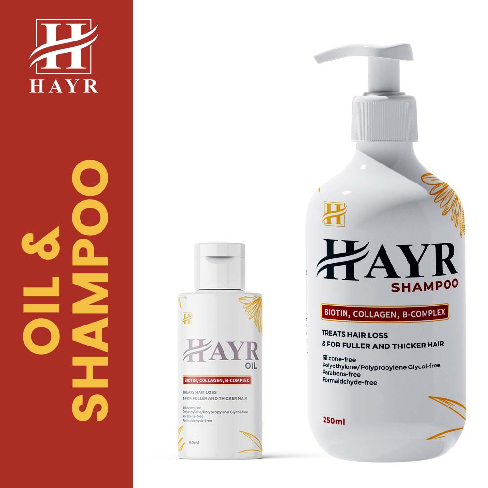 Hayr Hair Shampoo Hair Thickening Shampoo Dry Hair & Hair Oil for Hair