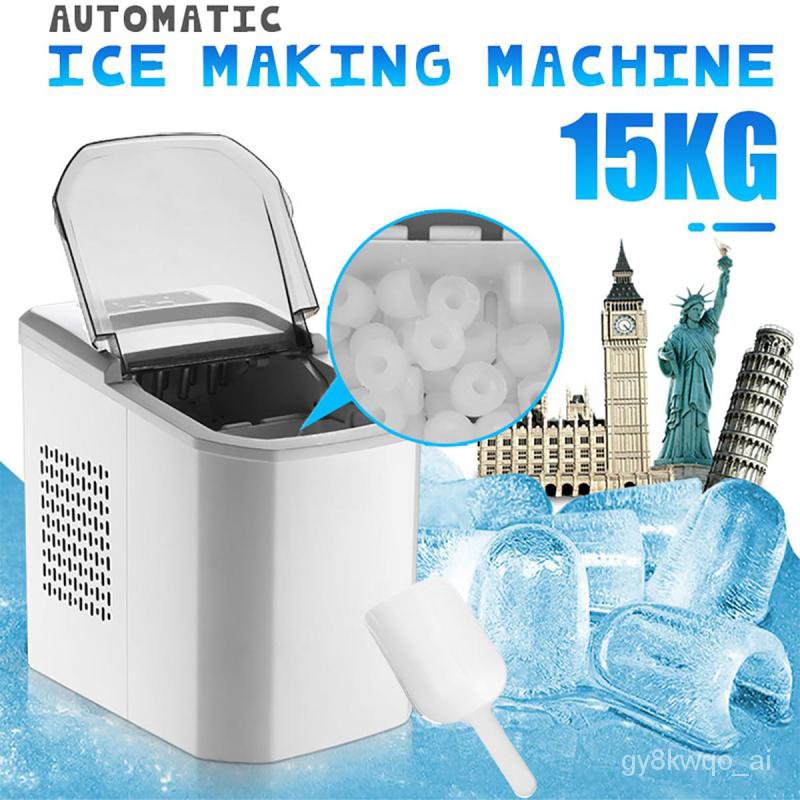 Mini Ice Maker Machine Water Cooling Home Portable Ice Cube 15kg/24h
