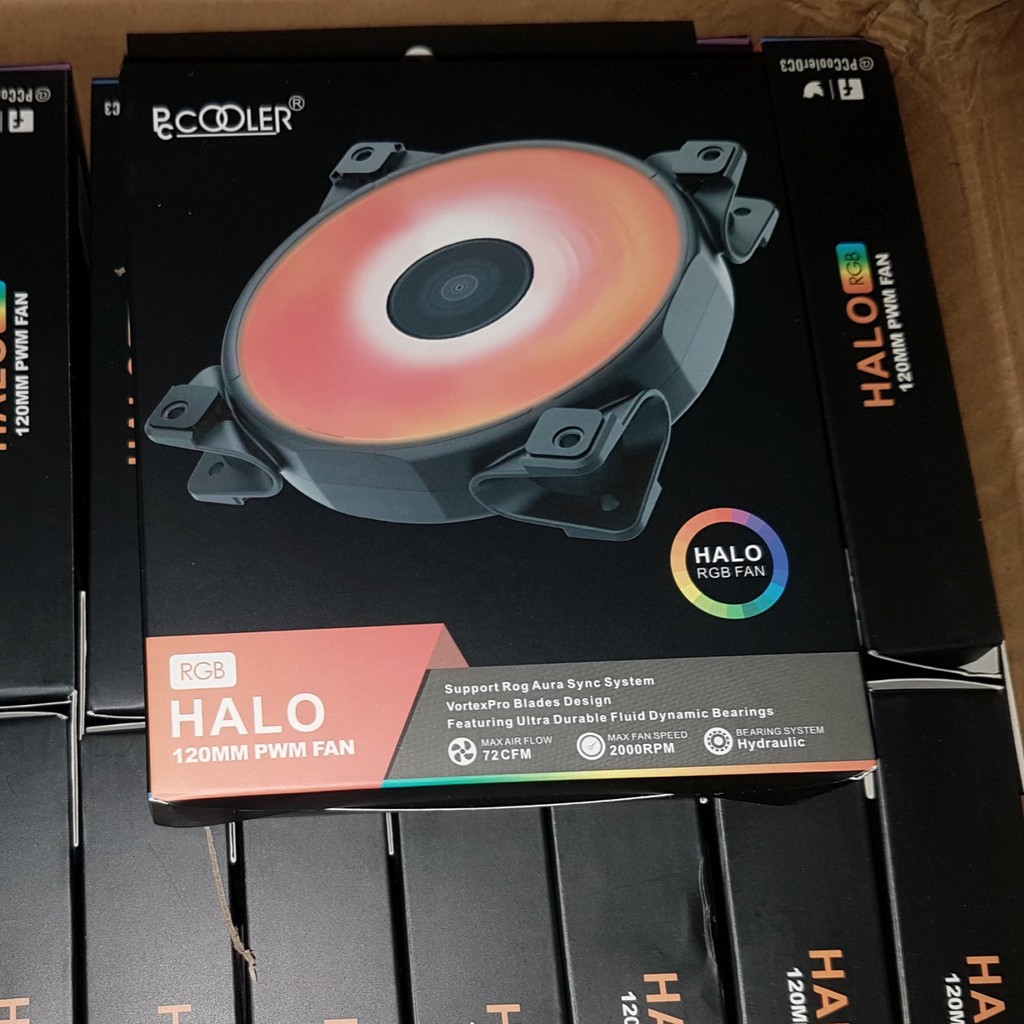 PC Cooler HALO 120 RGB PWM 2000 RPM 120 mm Cooling Fan Shopee
