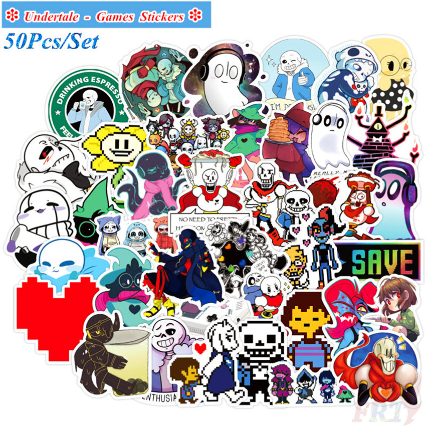 Undertale Series 01 Games Frisk Toriel Sans Papyrus Stickers 50Pcs/Set DIY Fashion Luggage