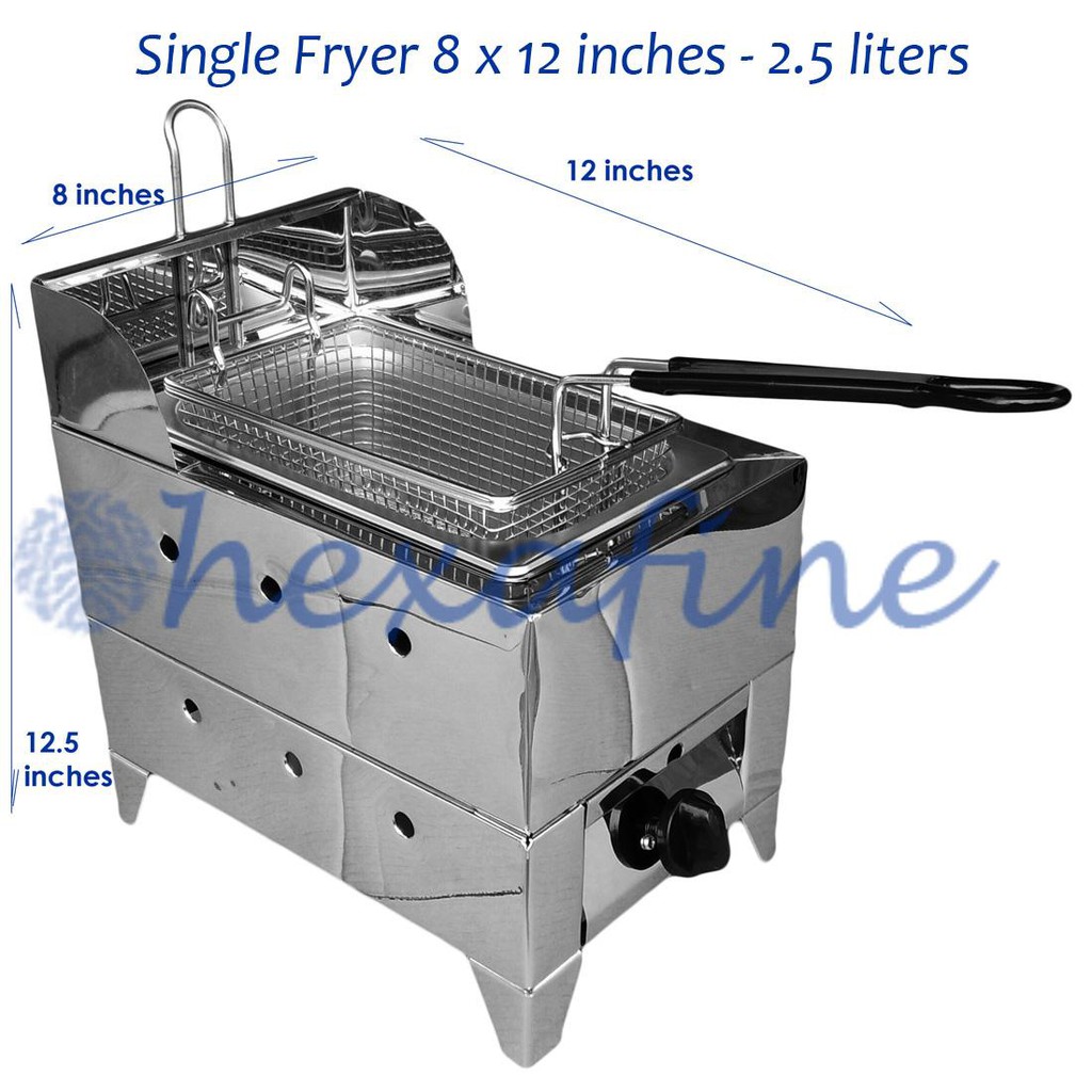 HD Stainless Single Gas Deep Fryer 2.5 liters Shopee Philippines