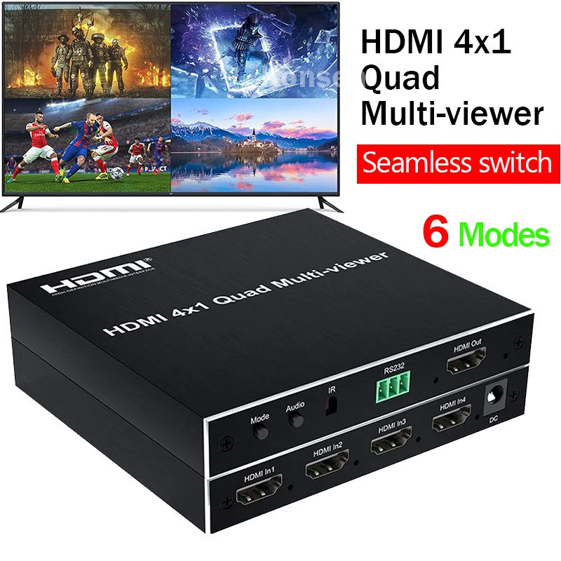 4x1 HDMI Quad MultiViewer 1080P 60Hz HDMI Quad Screen Segmentation