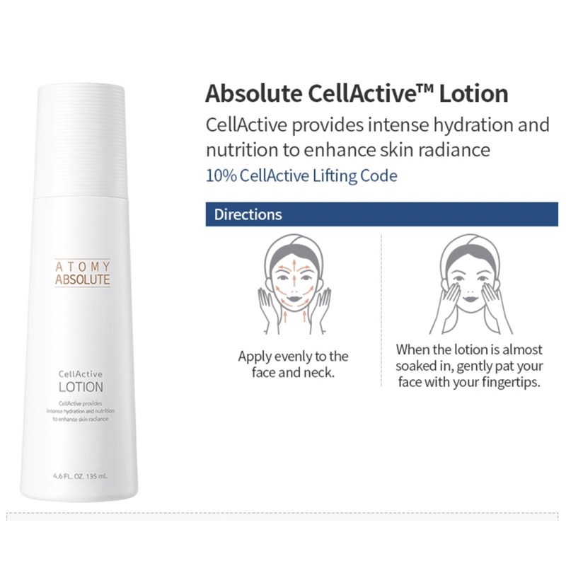 ATOMY ABSOLUTE CellActive LOTION Shopee Philippines