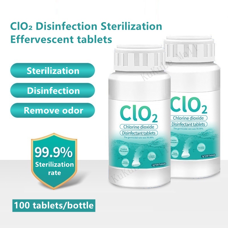 [100 tablets] ClO₂ Disinfection Sterilization Effervescent tablets