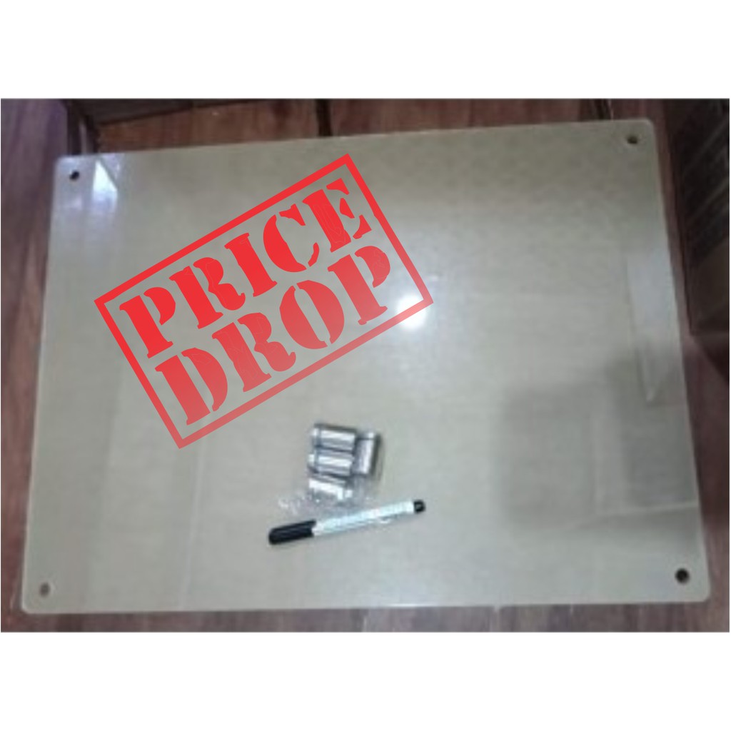 Plain Blank Acrylic Board! easy to write! no hassle free erasing! white