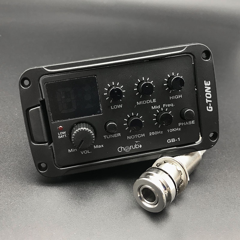 New Cherub Acoustic Guitar Preamp Equalizer 3Band EQ with Tuner Phaser