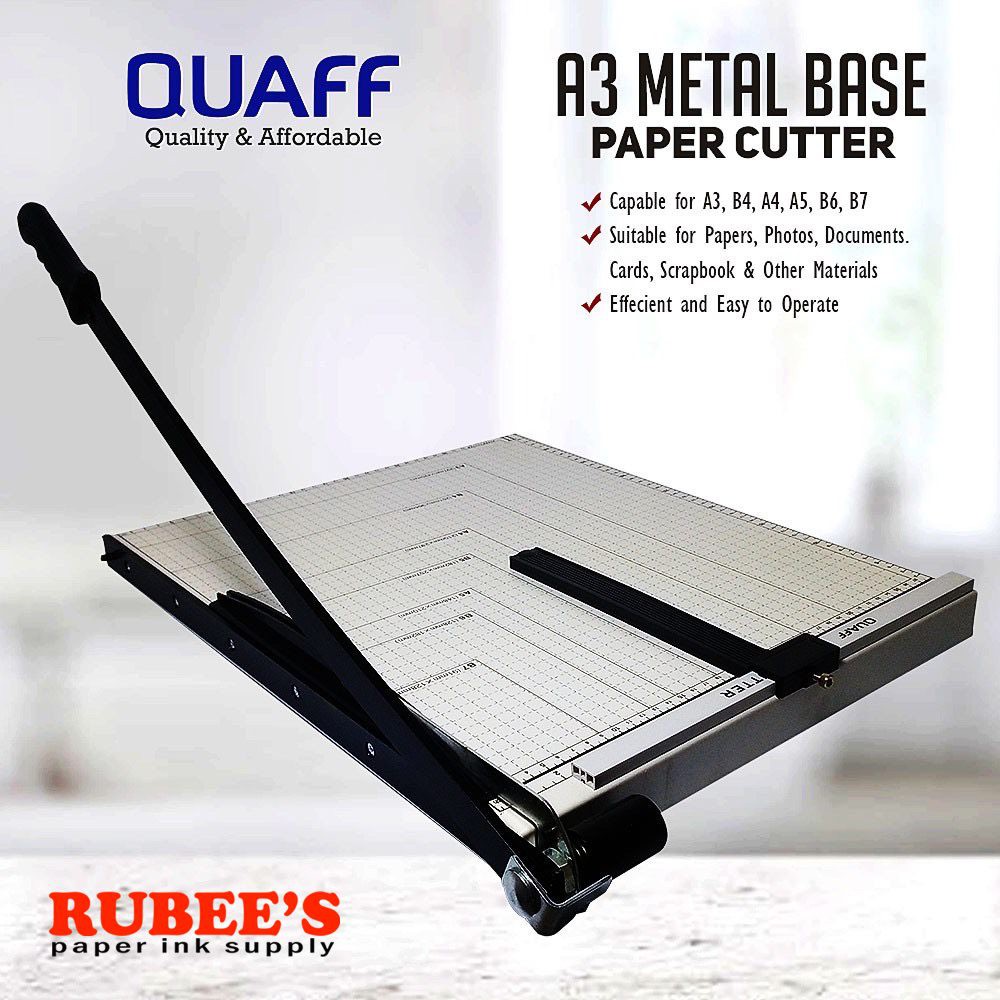 QUAFF PAPER CUTTER A3 SIZE METAL /WOOD WITH PAPER ADJUSTER Shopee