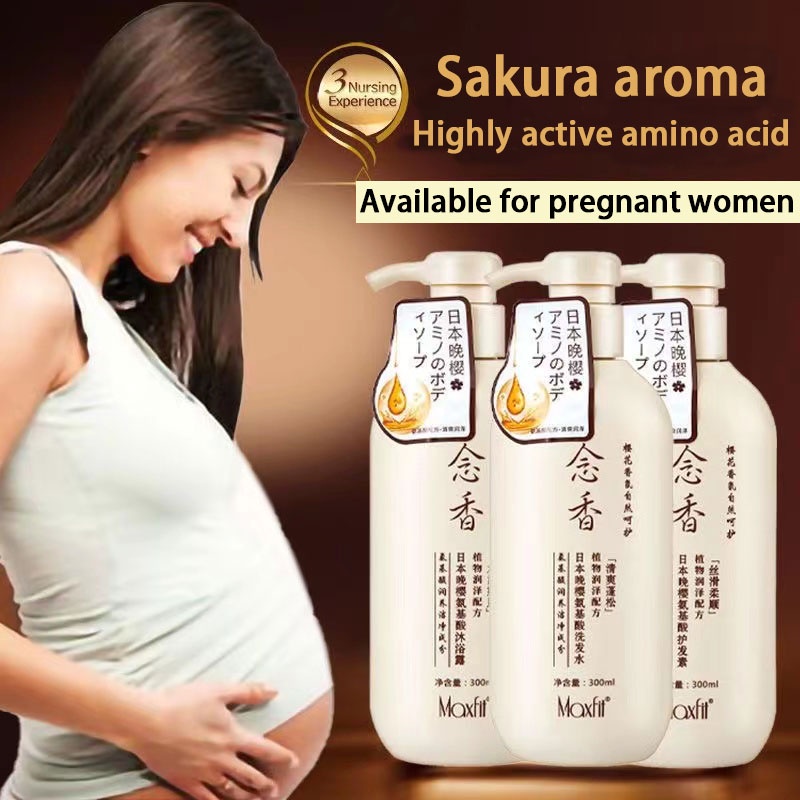 NEW Sakura Shampoo Japanese Shower Gel Conditioner Set PERFUME SHAMPOO