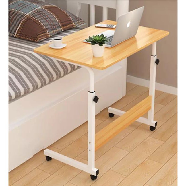 Adjustable & Portable Standing Computer Laptop Desk Bed Side Table Wood