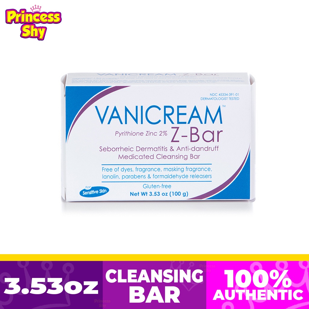 Vanicream ZBar Medicated Cleansing Bar for Sensitive Skin Zinc