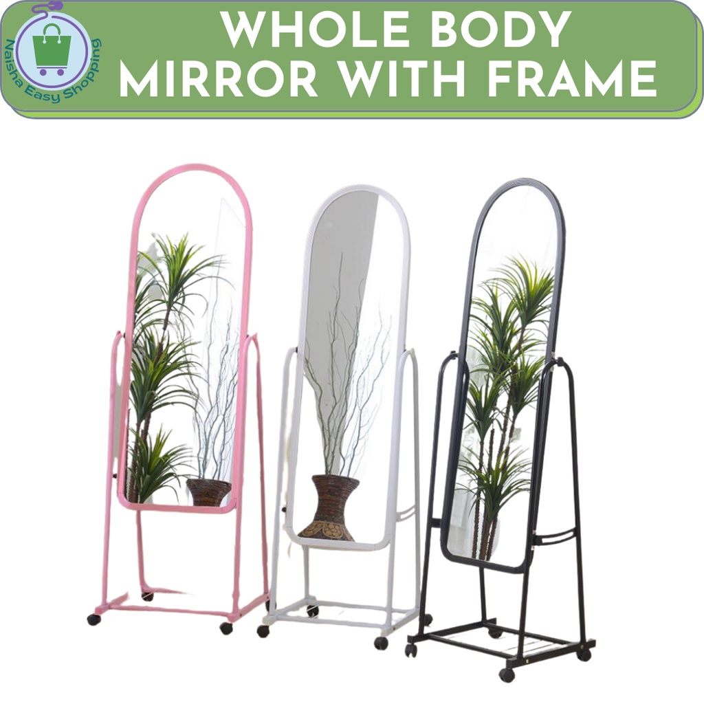 Naisha Mirror Wall Mirror with Stand Whole Body Bathroom Mirror Full