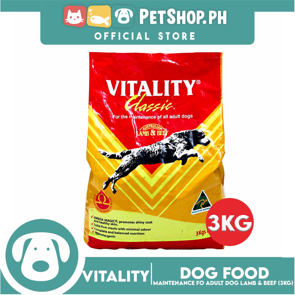 Vitality Classic Dog Food 3kg Super Premium Dog Food For Adult Dogs