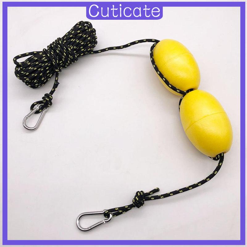 [CUTICATE] 1 Set Kayak Anchor Float Rope Buoy Throw Line with Clip Rope