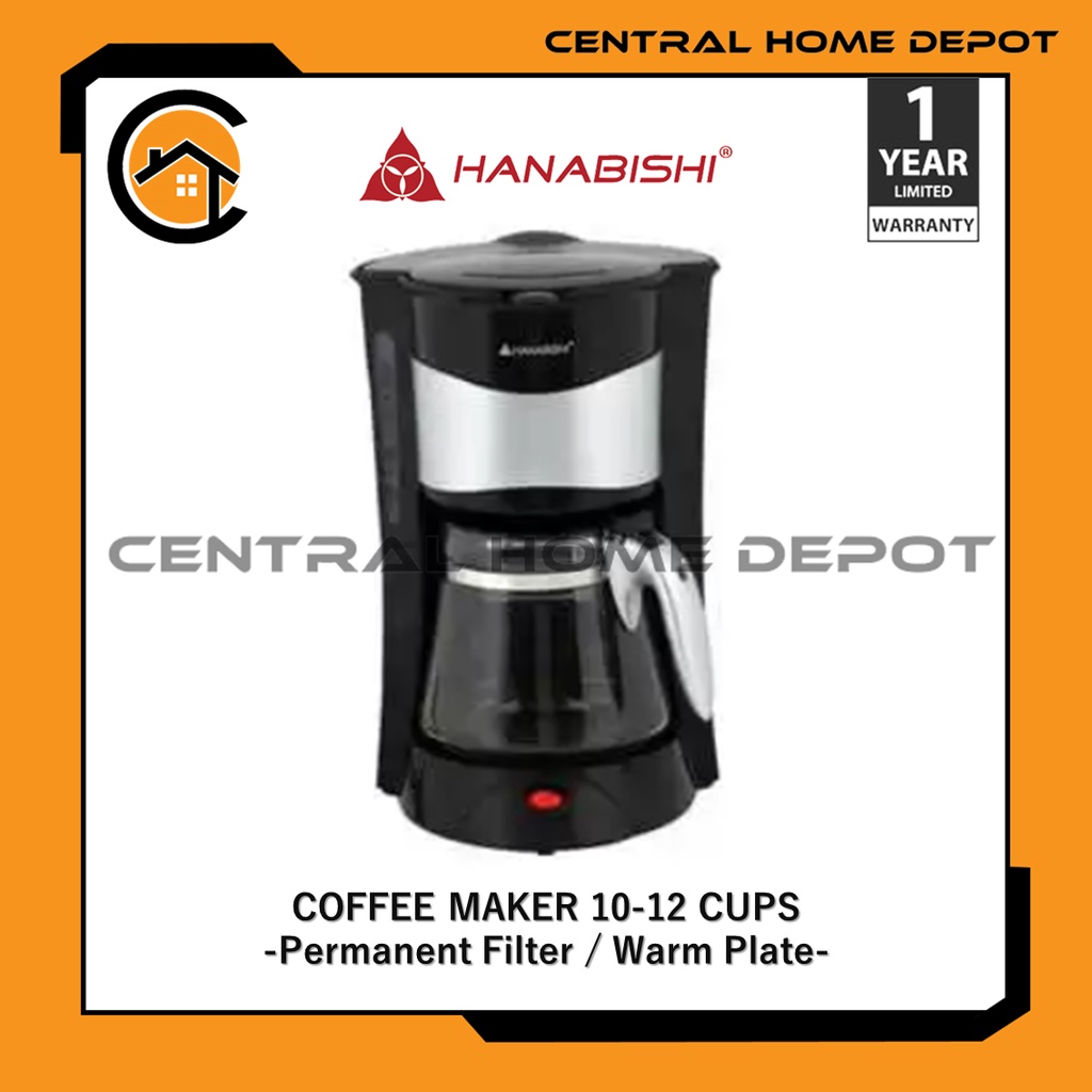 Hanabishi Coffee Maker 12 Cups / HCM20S Shopee Philippines