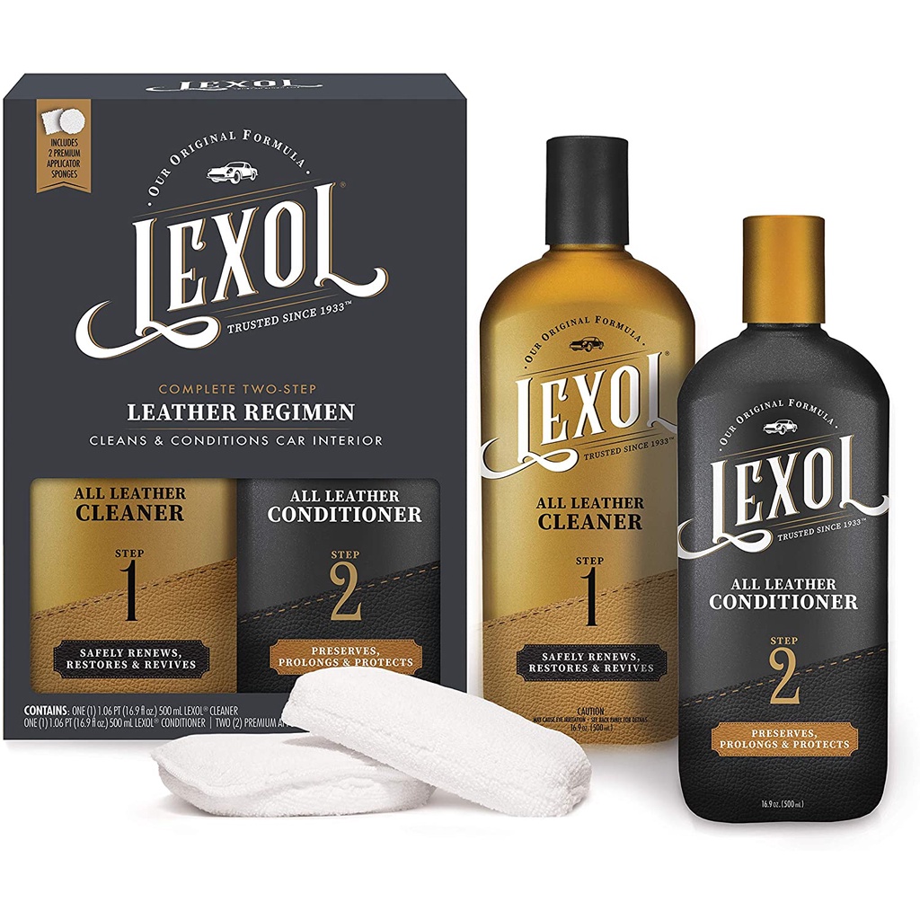Lexol Complete TwoStep Leather Regimen Care Kit Conditioner & Cleaner