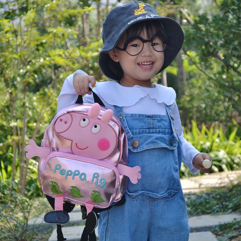 peppa pig bag pepa Cartoon Mini Backpack Kindergarten 13 Years Old