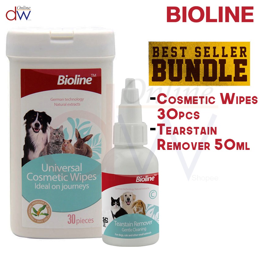 (BUNDLE) Bioline Universal Cosmetics Wipes Pet Wipes 30pcs WITH Bioline