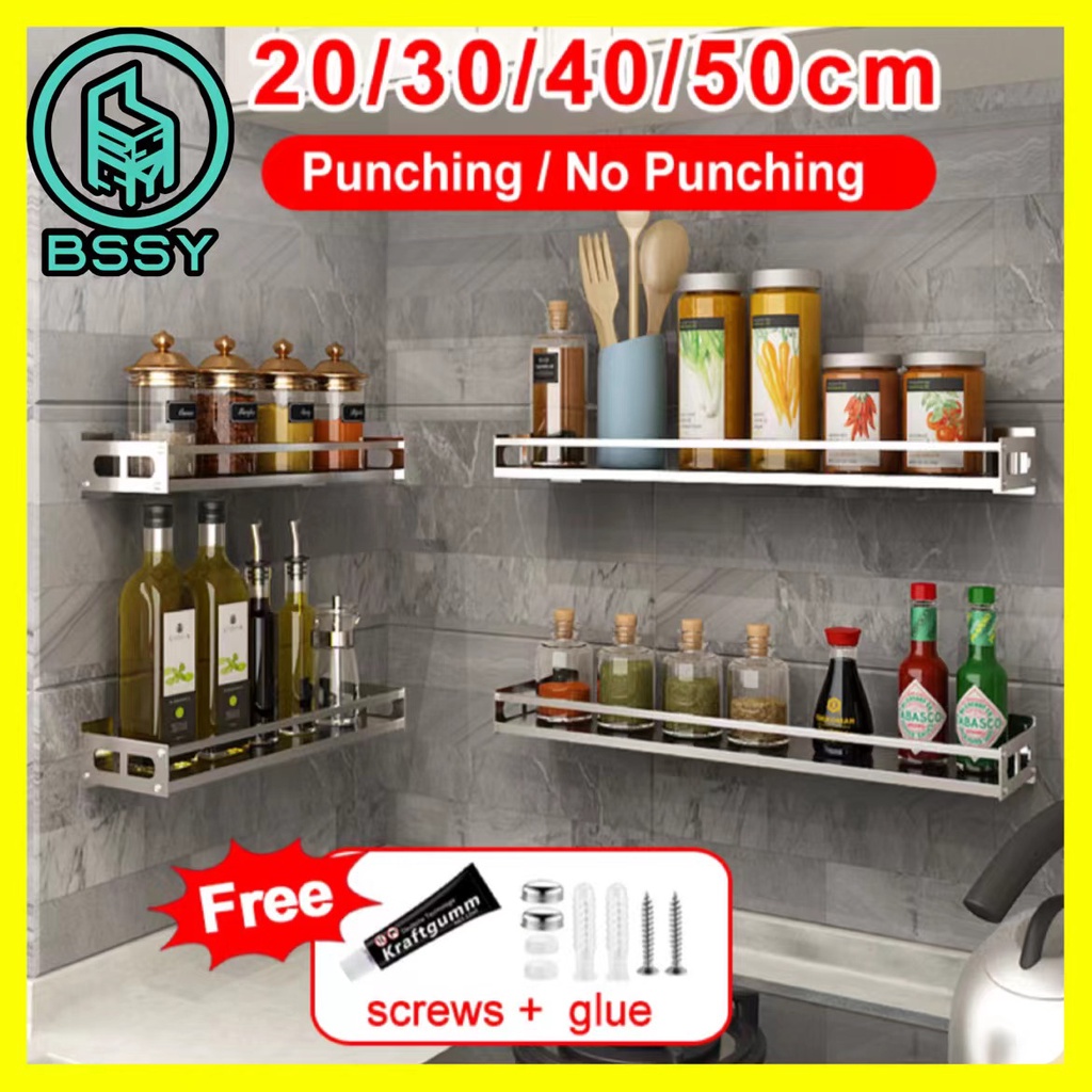 Stainless Steel Kitchen Shelf for Storage Organizer Wall Shelf Spice