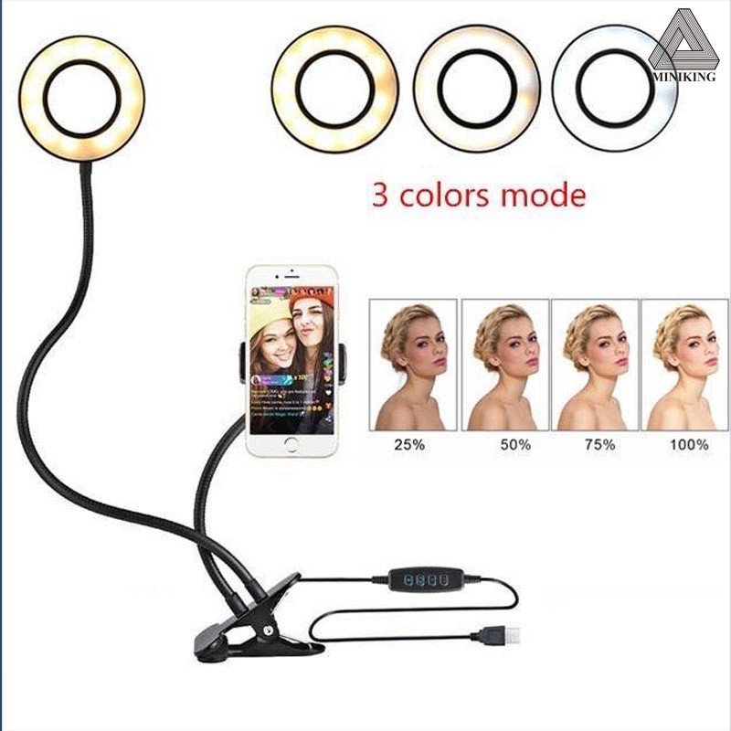Portable Phone Camera Flash Light USB LED Selfie Ring Light With Cell