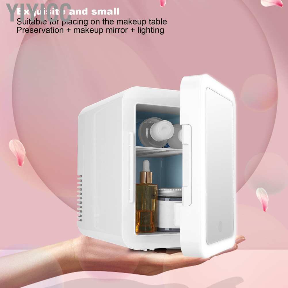 Yiyicc 4L Mini Cosmetics Refrigerator Cooling Heating Freezer with