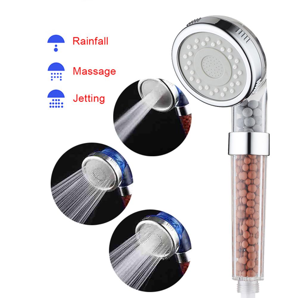 Shower Head, Ionic Filter Showerhead with 3 Setting, Water Saving and